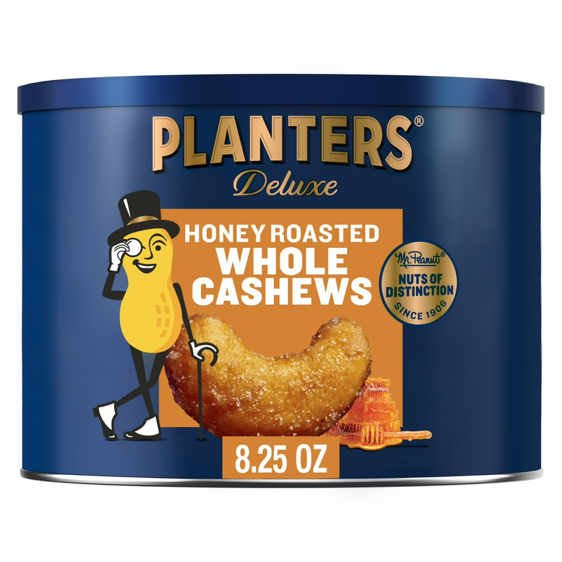 PLANTERS Deluxe Honey Roasted Whole Cashews 8.25 oz – Sweet & Salty Snack gallery