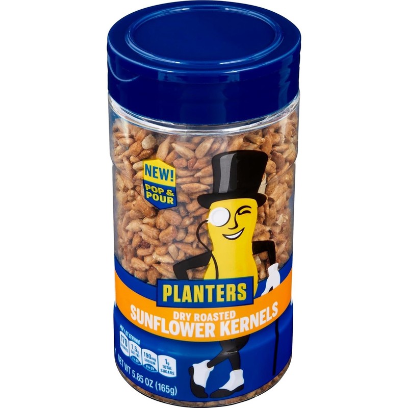 Pop & Pour Dry Roasted Sunflower Kernels 5.85 oz Jar Pack of 12 - Portable Sn... gallery