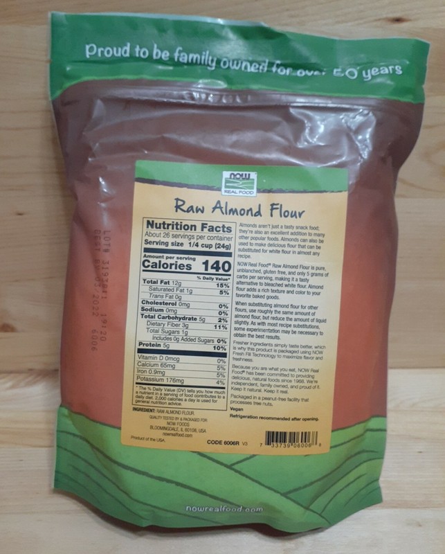 3 PK NOW FOODS Real Raw ALMOND FLOUR 22 oz 624g Gluten-Free Non GMO Raw 26 SERV gallery