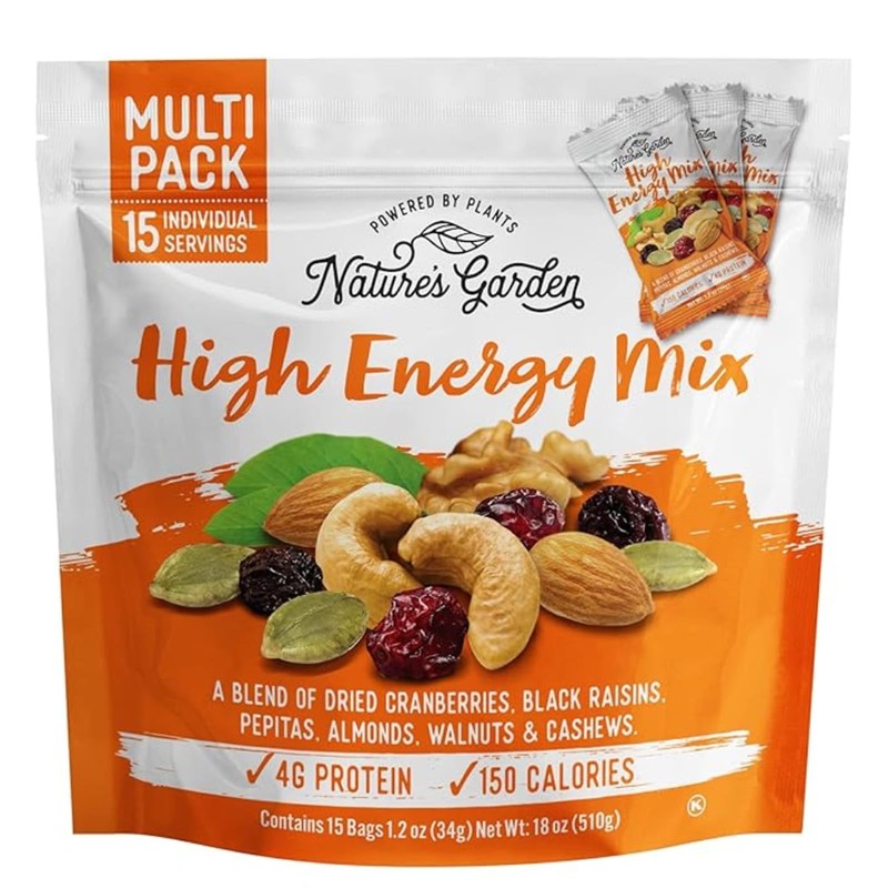 Nature's Garden High Energy Mix, Deluxe Mixed Nuts, Energy Boost, High Energy Tr