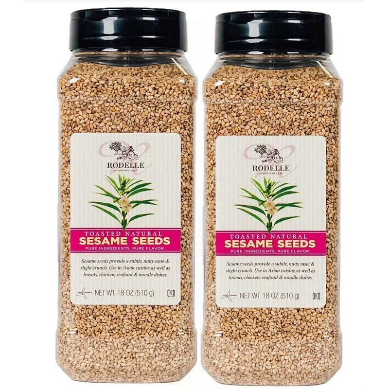 3 pack Sealed Rodelle Toasted Sesame Seeds 18 oz