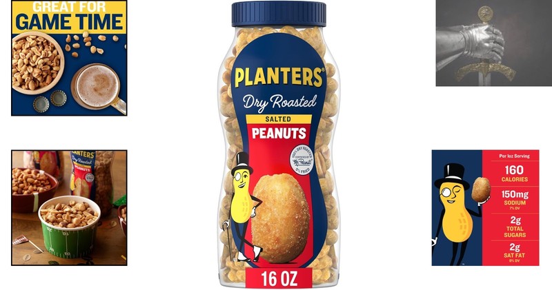 Indulge in 16oz Salted Dry Roasted Peanuts – Perfect Party Snack & Protein gallery