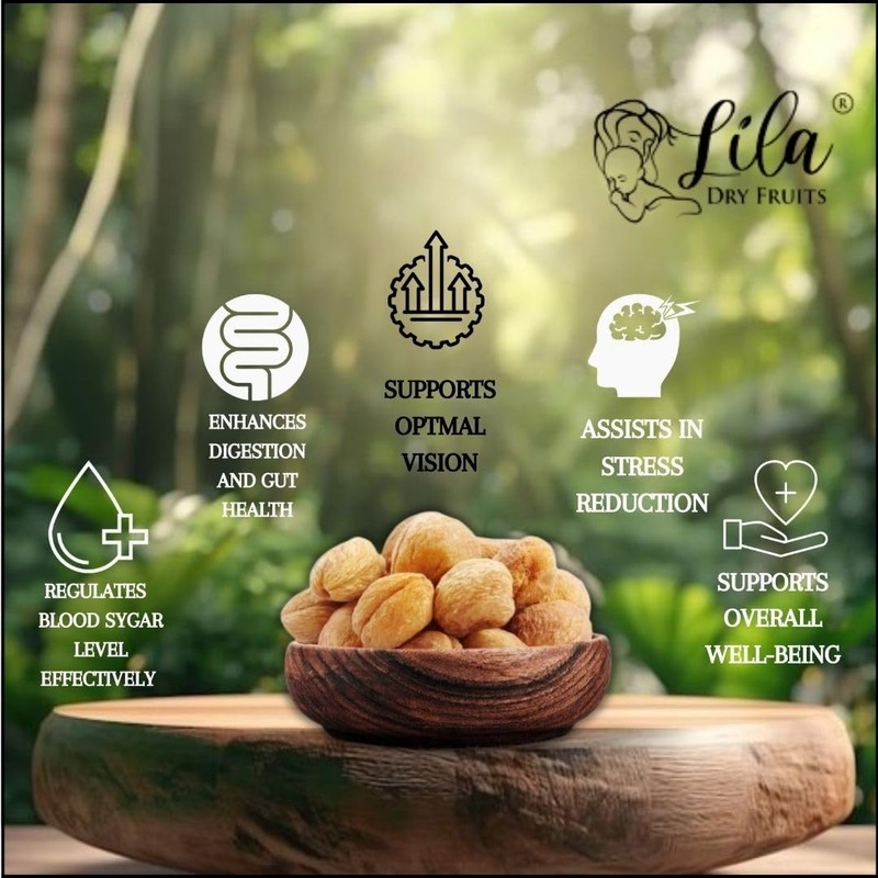 Lila Dry Fruits Afghani Apricots 1Kg | Natural Sweet Khubani Khurbani Healthy gallery
