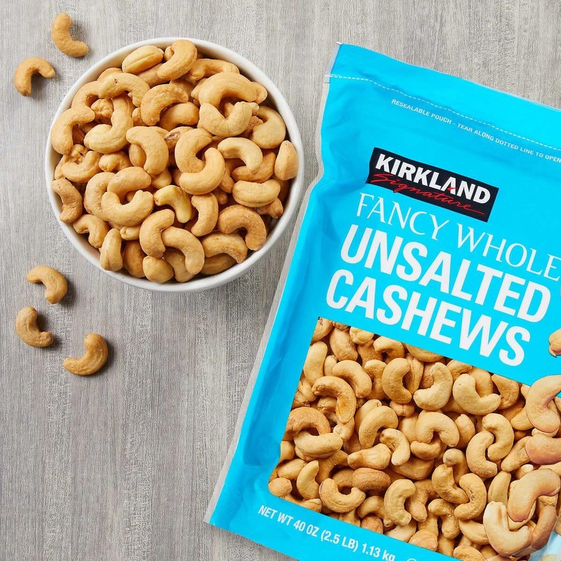 Kirkland Signature Fancy Whole Cashews, Unsalted, 2.5 Pounds gallery