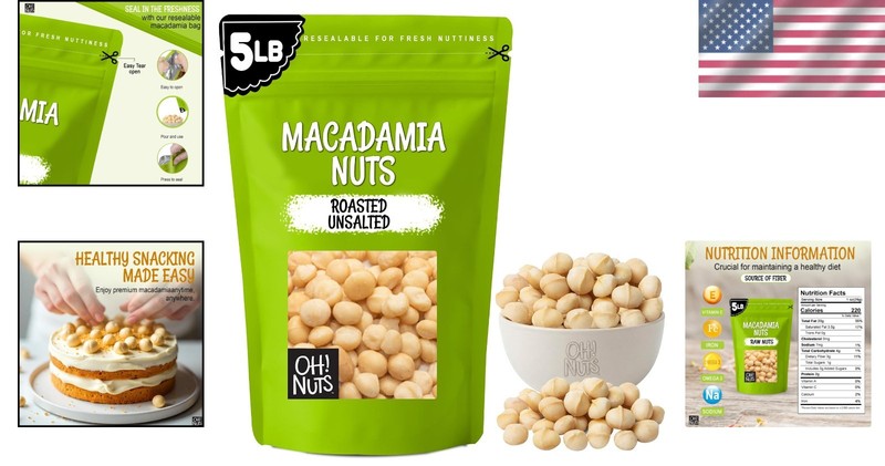 Keto Paleo Snack: Dry Roasted Macadamia Nuts gallery