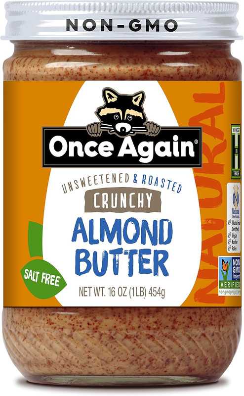 Natural Crunchy Almond Butter, 16Oz - Roasted - Salt Free, Unsweetened - Gluten gallery