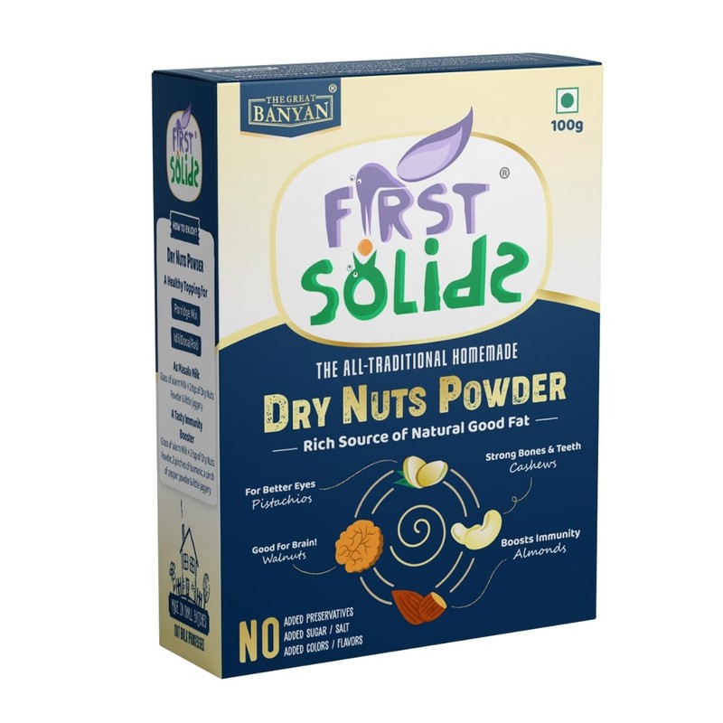 First Solids Dry Nuts Powder 100g | Cashew, Pistachio, Walnut & Almond Mix