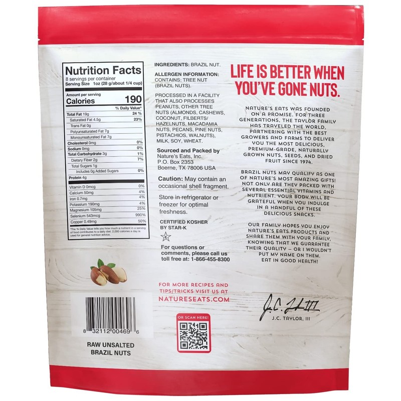 Nature's Eats Brazil Nuts, 8 Oz gallery