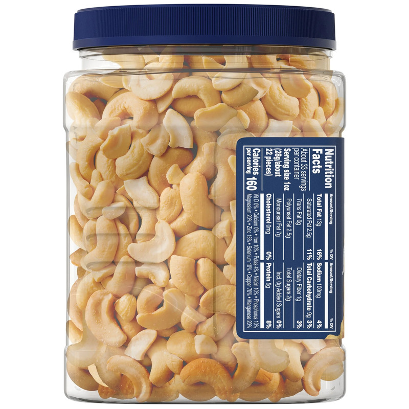 Premium Salted Whole Cashews, 33 Oz - Healthy Plant-Based Snack gallery