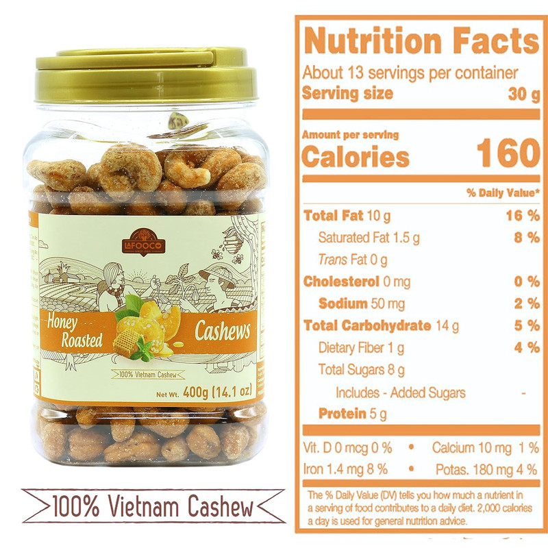 LAFOOCO Honey Roasted Cashews Sweet Tasty Gourmet Vietnam Rich in Nutrients gallery