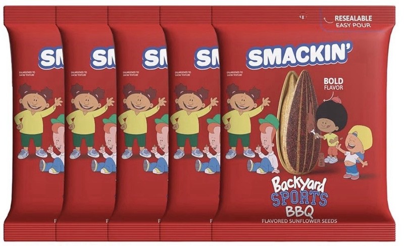 SMACKIN’ Backyard Sports BBQ Sunflower Seeds 4.0oz Limited Edition x5