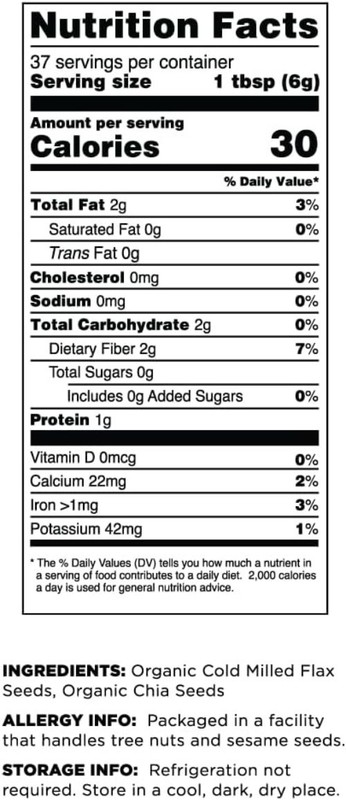 Organic Flax Chia Blend, 8 oz - Cold Milled Flax | Chia Seeds | Superseed Boo... gallery