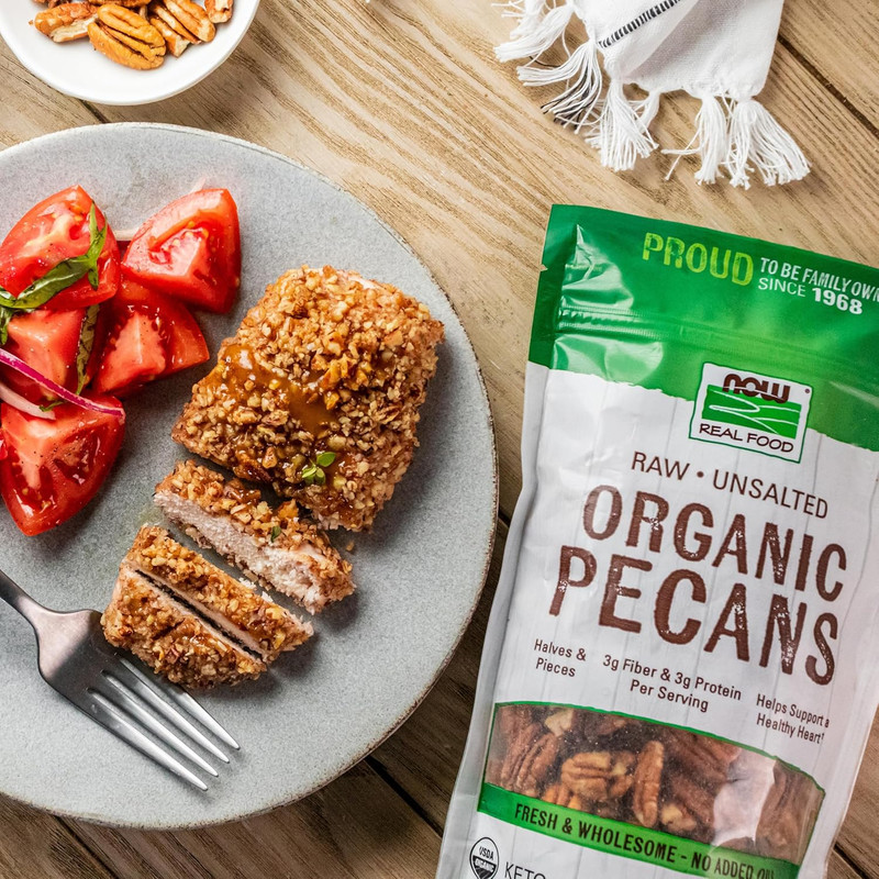 Real Food, Raw, Unsalted, Organic Pecans, No Added Oils, 10 Oz (284 G) gallery