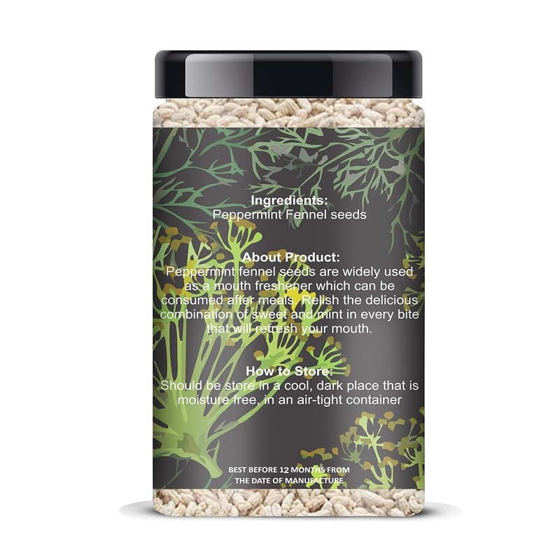 ManHar Organics White Peppermint Fennel Seeds 500gm gallery