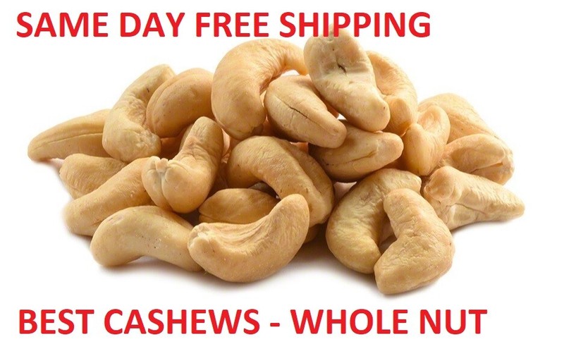 Whole CASHEWS Roasted Salted Fresh Premium Bulk Whole Nut – Choose Qty