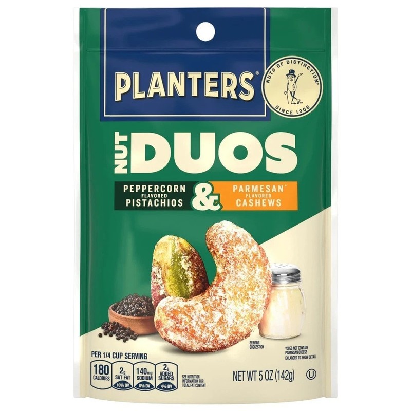 (6 pack) Nut Duos Peppercorn Pistachio and Parmesan Flavored Cashew, 5 oz gallery