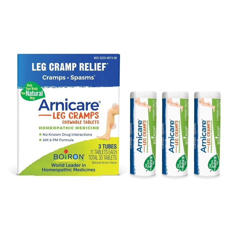 33 Arnicare Leg Cramps Spasms Chewable Tablet Natural Lemon Flavor AM/PM Formula