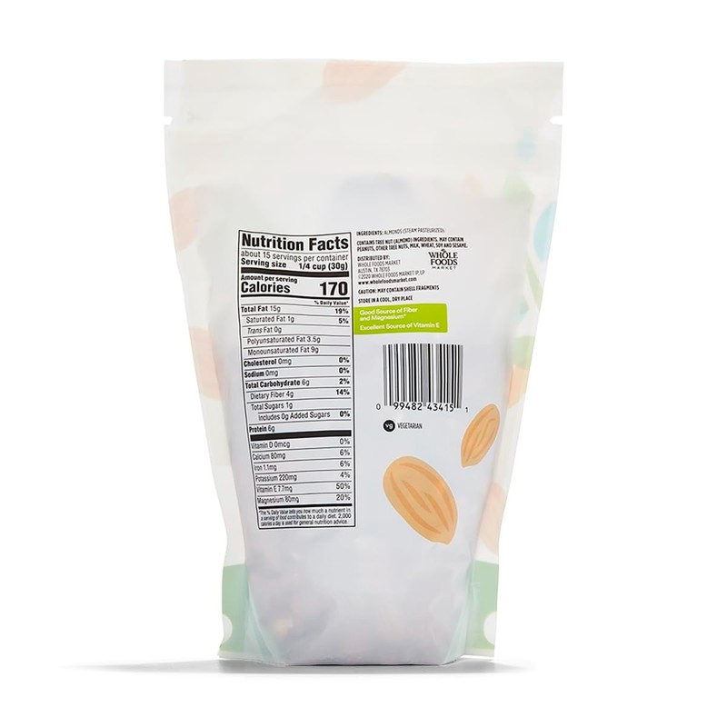 Nutritious Whole Raw Almonds - 16 Ounce Resealable Bag for Easy Snacking gallery