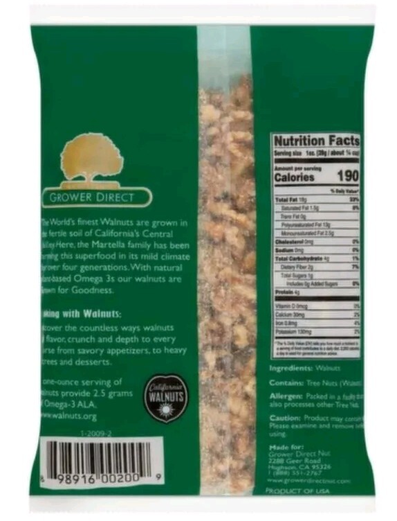 GROWER DIRECT California shelled walnuts 16oz 1LB 2pack gallery