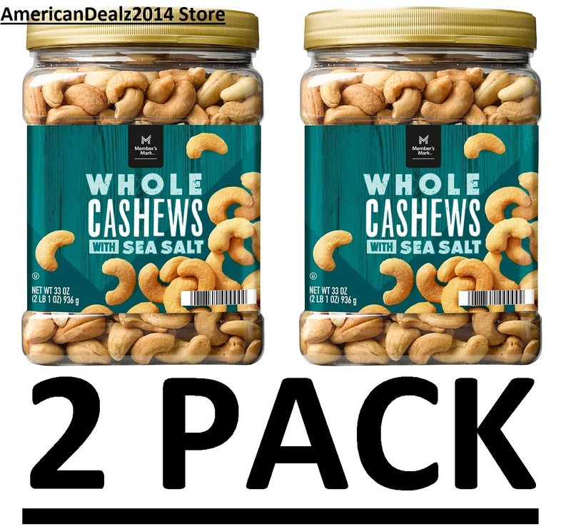 2 PACK -Member's Mark Roasted Whole Cashews with Sea Salt ( 33 oz.) Total 66 oz. gallery