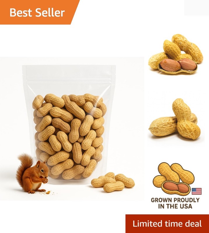Sky | Grown, Raw Peanuts in Shell for Squirrels, 2.5lb | Jumbo Unsalted Pea…