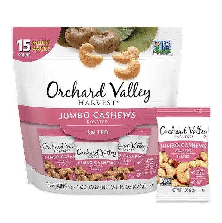 Jumbo Cashews Roasted Salted by Orchard Valley. Three 15 Oz Bags. 45 Oz Bags gallery
