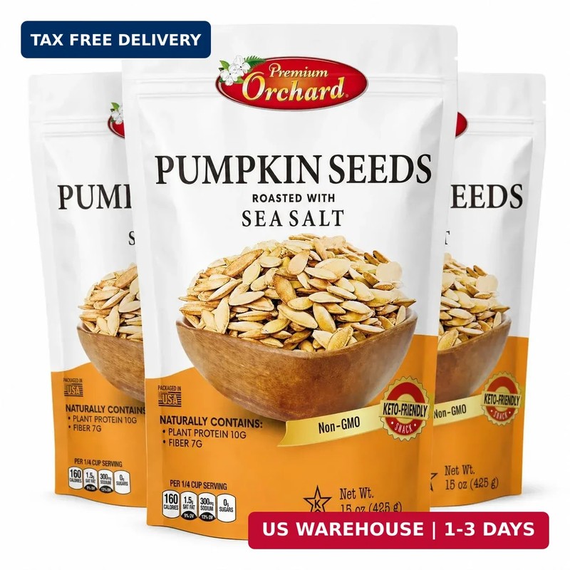 Mixed Nuts & Seeds In Shell Salted Sea Salt Non GMO Healthy Protein Snack 3Pack