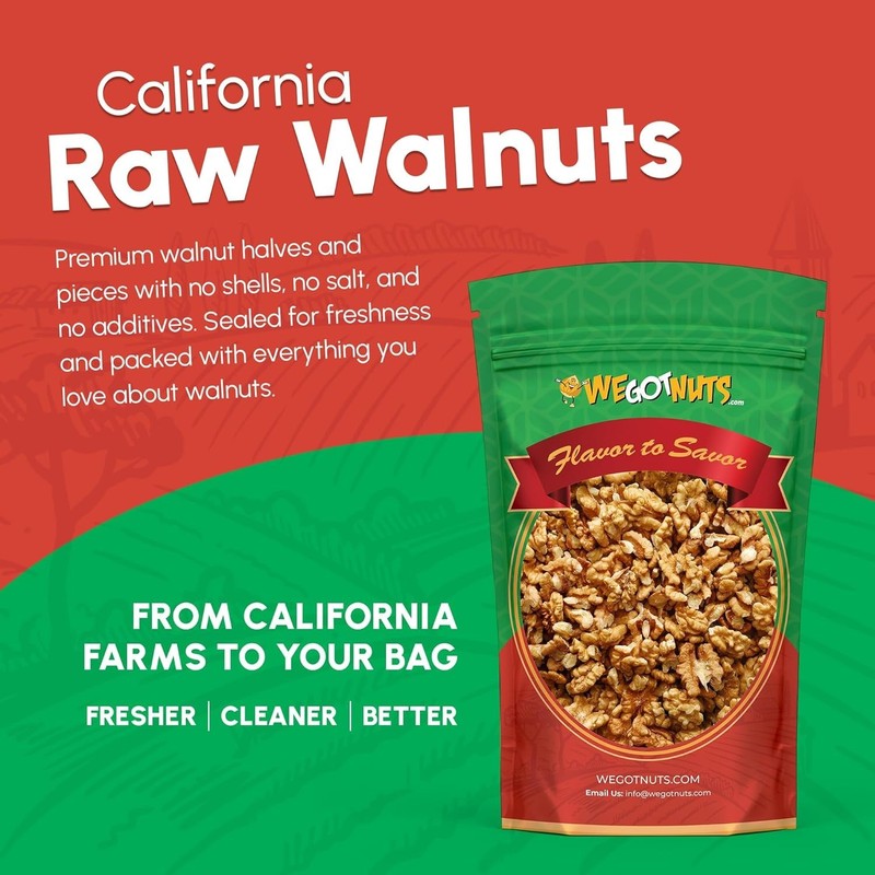 California Raw Walnuts- 3 Pounds, Resealable Package-Fresh, No Shell, Unsalte... gallery