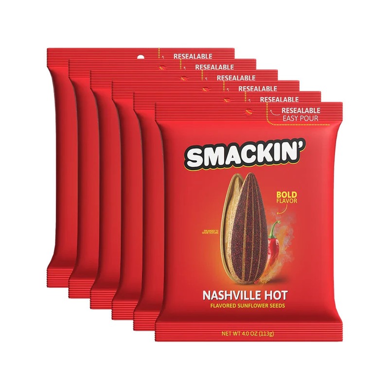 Smackin’ Sunflower Seeds Limited Edition Nashville Hot Flavor 4 oz Bag gallery