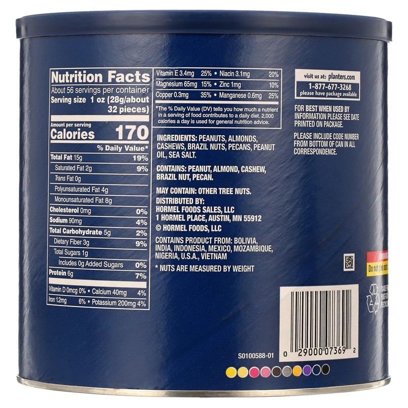 56 oz Salted Mixed Nuts Canister Planters gallery