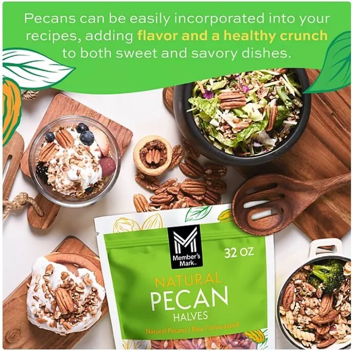 Member's Mark Natural Pecan Halves (32oz.) Great Price FRESH gallery
