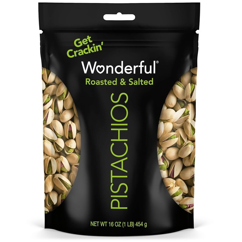 Wonderful Pistachios In Shell, Roasted and Salted Nuts, 16 Ounce