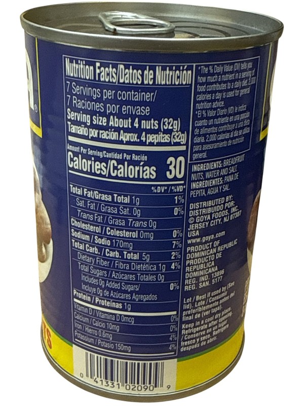 Goya Breadfruit Nuts & Seeds 8 oz (227 g) Can, 7 Servings, 30 Cal gallery