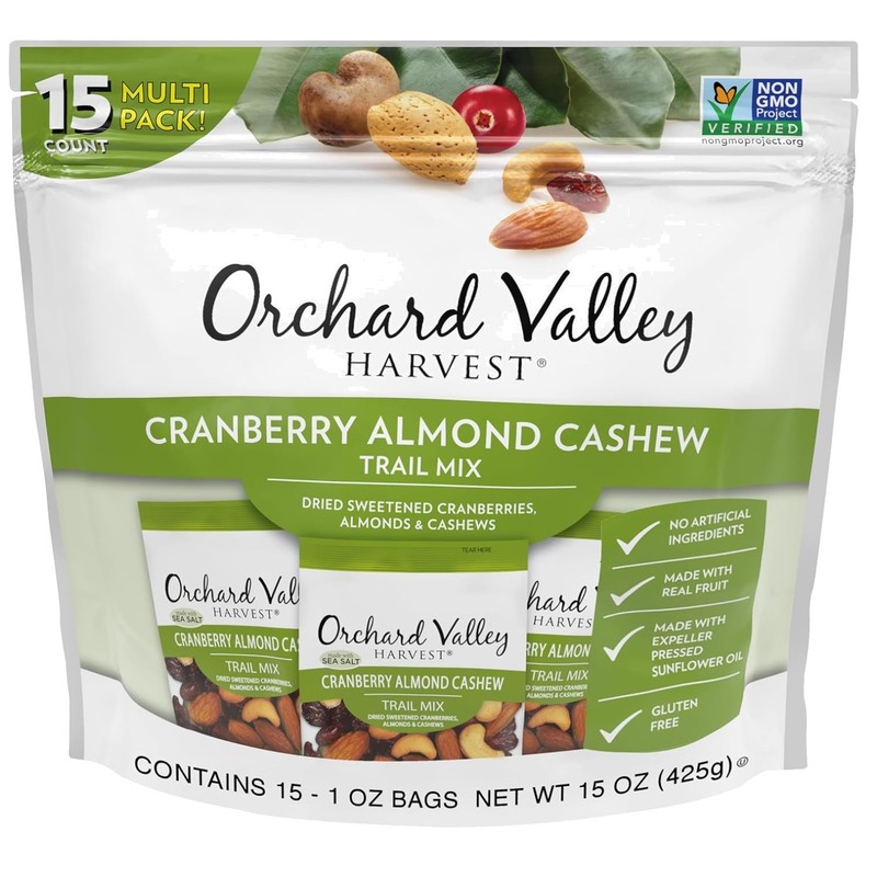 Individual Packs Trail Mix, Cranberries, Almonds