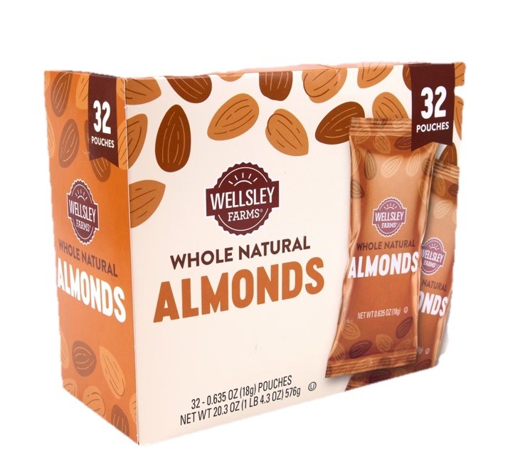 Wellsley Farms 100 Calorie Almond Packs, 32 ct.