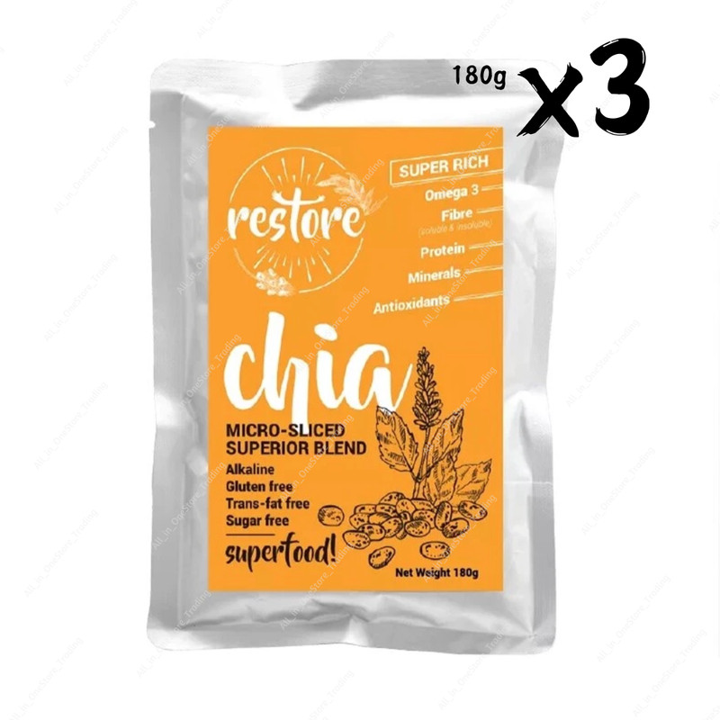 3x Micro Sliced Chia Micro Milled Superior Blend Organic Chia Seed Most Powerful