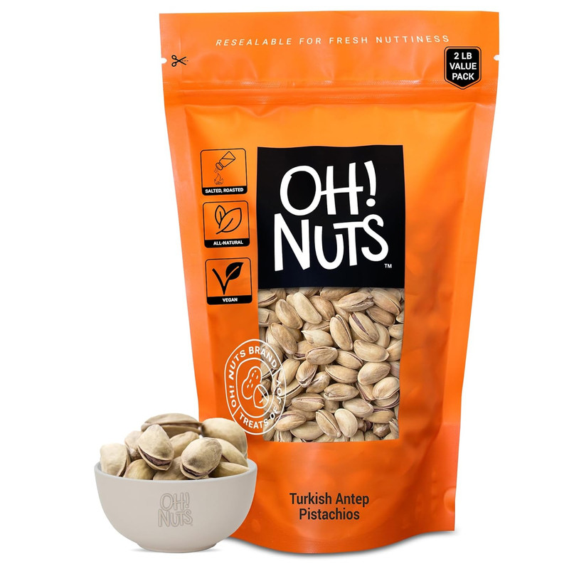 2 LB Specialty Pistachios Finely Salted | Imported Turkish Antep Pistachios Roas