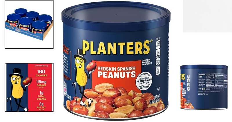 Wholesome Redskin Spanish Peanuts - 12.5 oz Jars Pack of 6, Perfect for Snacking gallery
