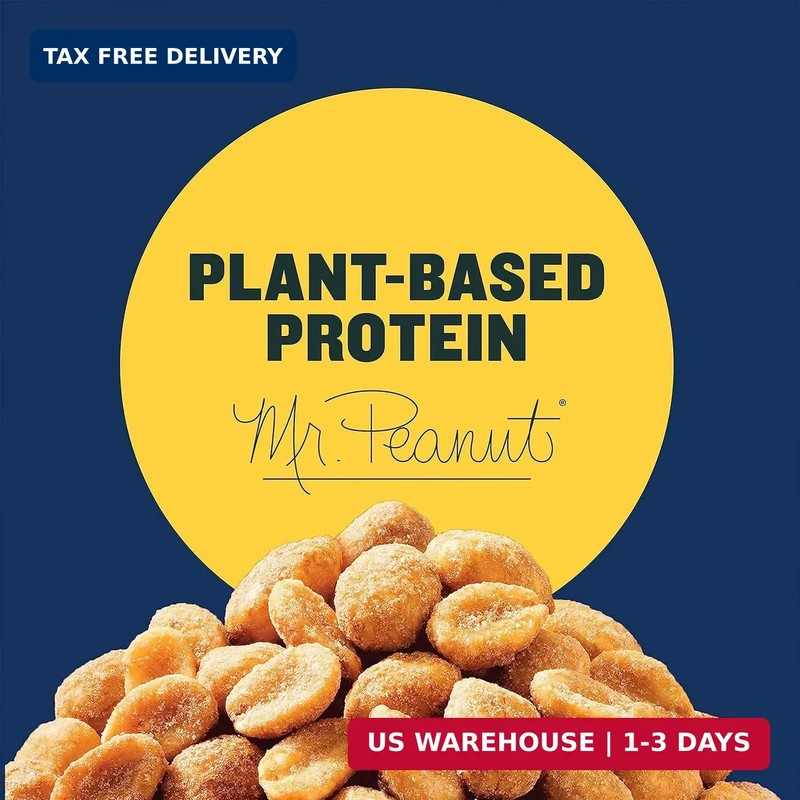 PLANTERS Honey Roasted Peanuts, Dry Roasted Peanuts, Party Snack, Plant-Based Pr gallery