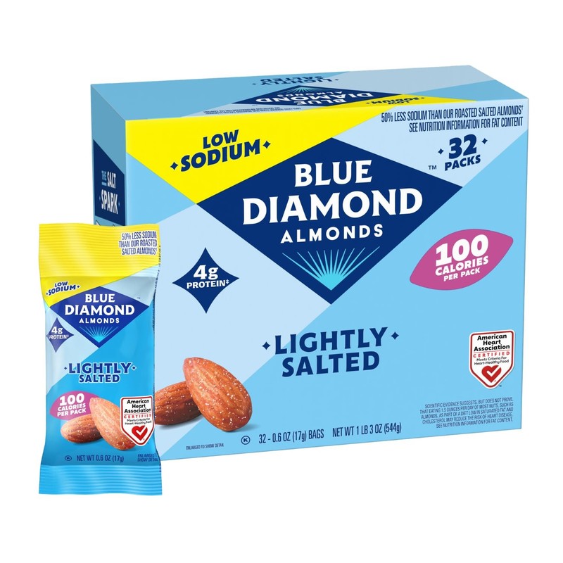 Blue Diamond Almonds Low 0.6 Ounce (Pack of 32), 100 Calories (32 Pack)