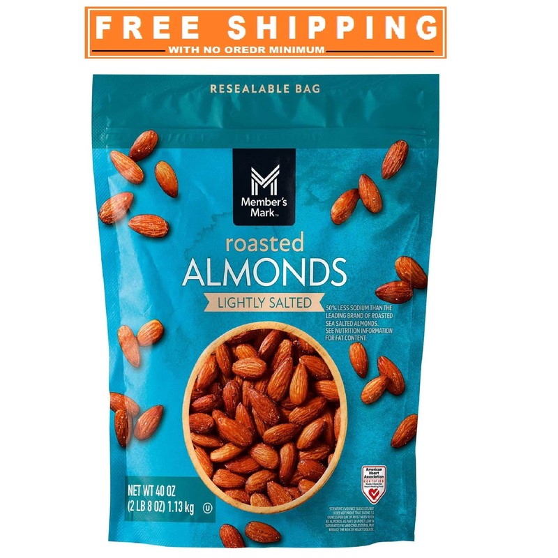 Member's Mark Lightly Salted Roasted Almonds, 40 oz.