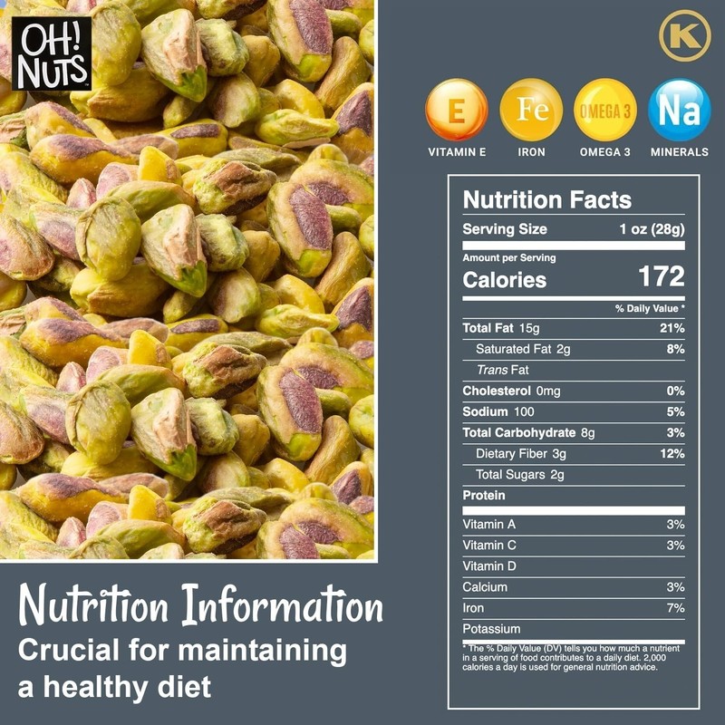 Pistachios No Shell - Roasted Salted - 1 lb - Shelled California Pistachios gallery