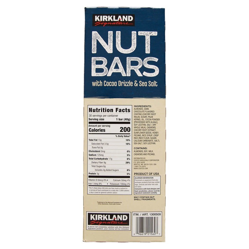 Kirkland Signature Nut Bars, 1.41 Ounce (Pack of 30) gallery