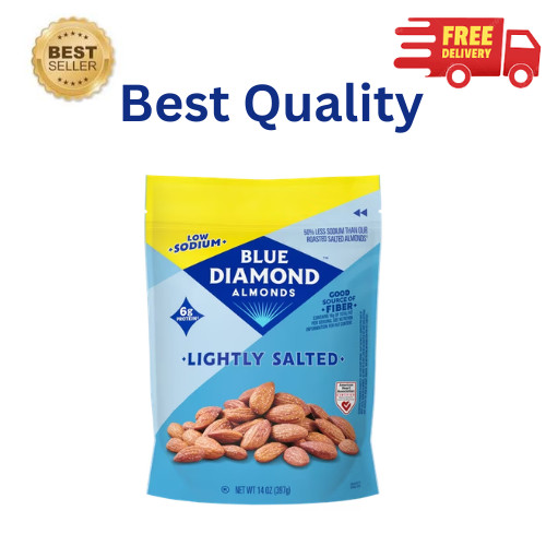 Blue Diamond Lightly Salted Almonds Low Sodium Gluten Free 14 oz Bag
