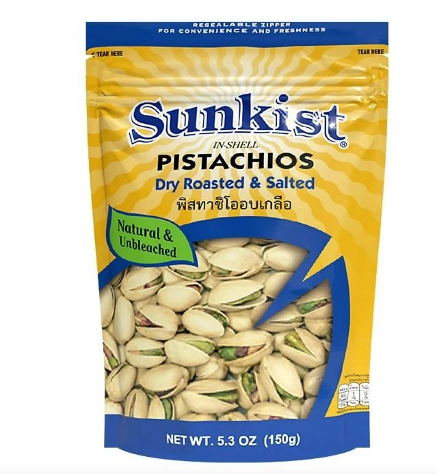 Sunkist Roasted Pistachios Salted Crunchy Snack Dry Roasted 150g gallery