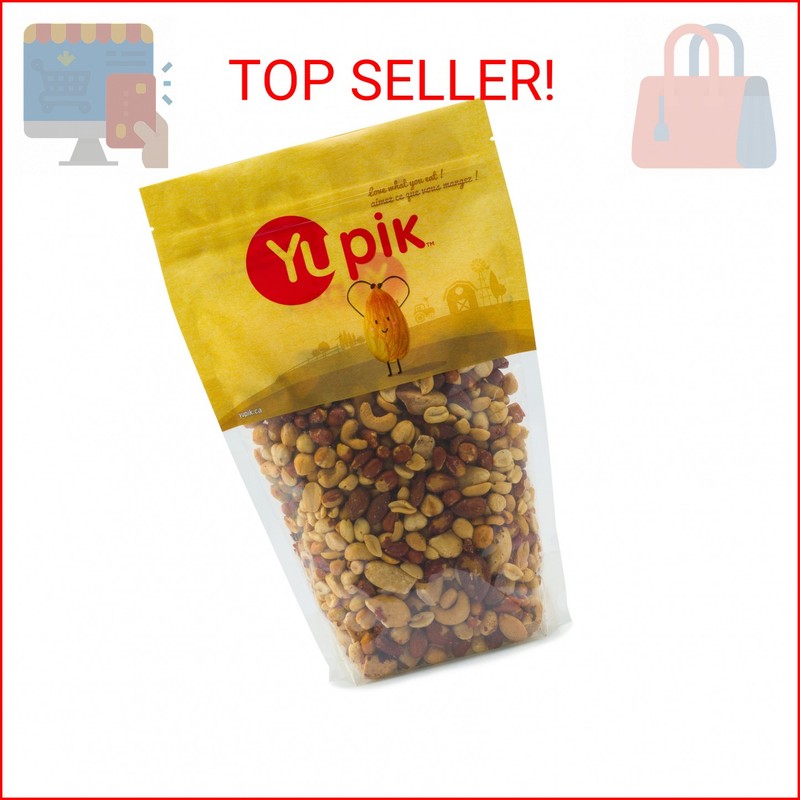 Yupik Mixed Nuts, 2.2 lb (35.2 oz), A Blend of Roasted Peanuts, Almonds, Brazil