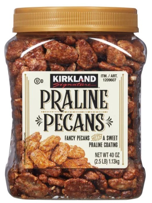 Kirkland Signature Praline Pecans Kosher Family Size Holiday Snack 40oz (2.5 lb)