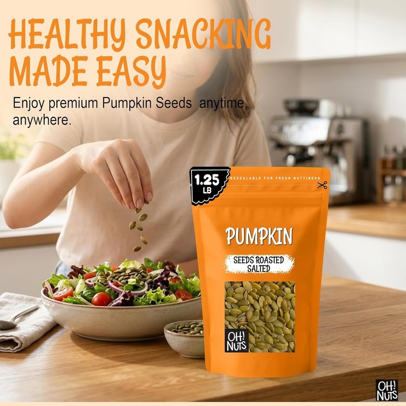 Pumpkin Seeds - Roasted Salted - 1.25 lb - No Shell Pepitas - Packed in New Y... gallery