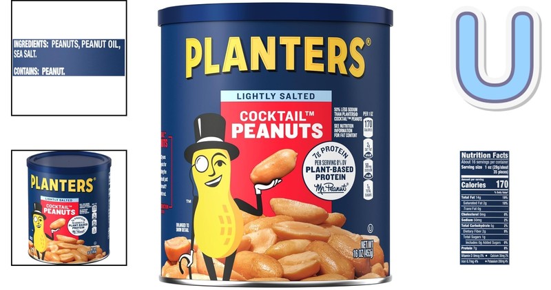 Lightly Salted Dry Roasted Peanuts - 16 Oz Jar of Plant-Based Protein Goodness gallery