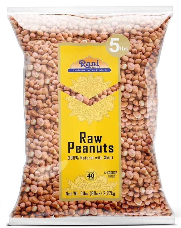 Artisanal Uncooked Red-Skin Groundnut Peanuts 5lbs - Non-GMO Vegan Kosher Snack gallery